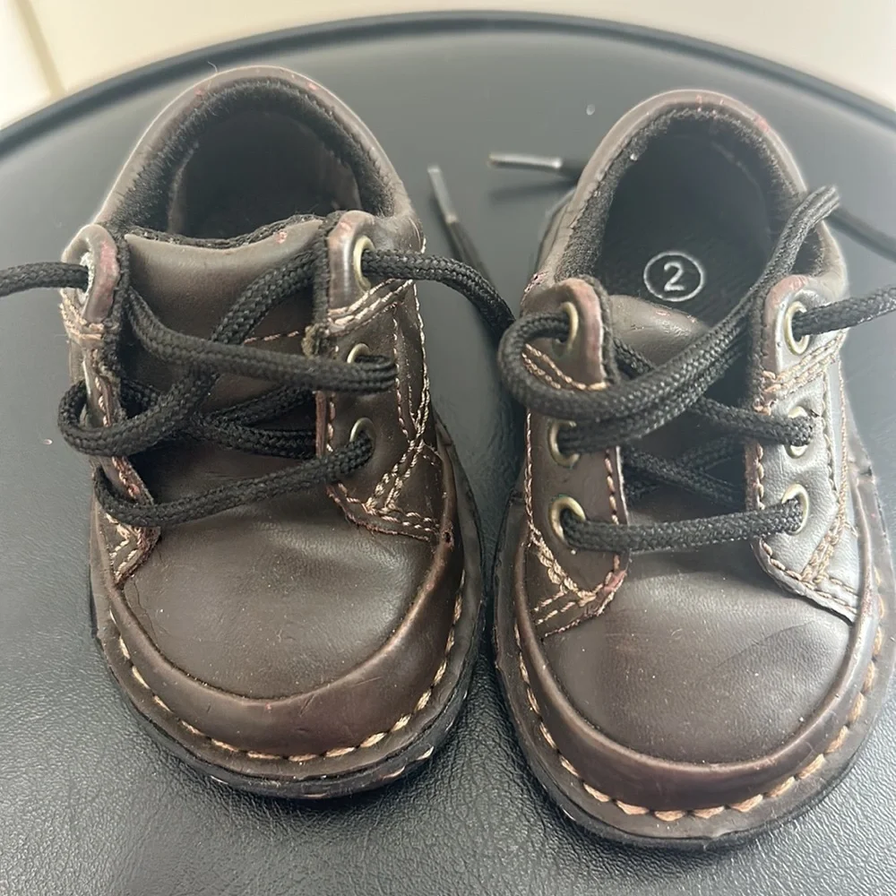 Baby boys brown leather dress shoes size 2 kid connection‎